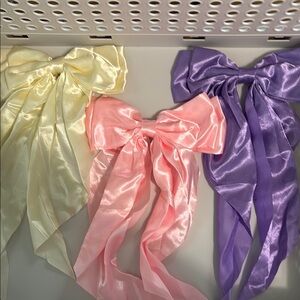 Shimmering Satin Hair Bows